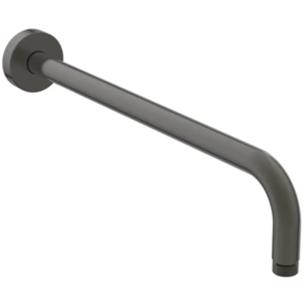 Grau schwenkbare Wandarmatur mit runder Wandmontage, Teil einer Ideal Standard Produktlinie für Badezimmerarmaturen.